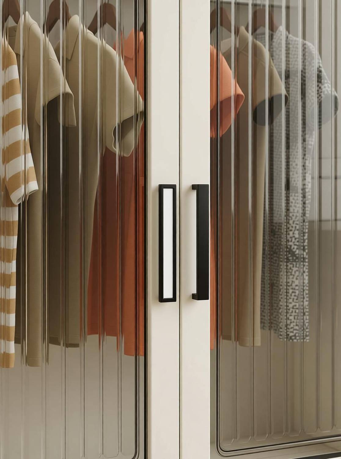 Sasimo 1-Wardrobe 4-Door 4-Shelf Plastic foldable Cupboard PC Collapsible Wardrobe
